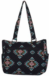 Small Quilted Tote Bag-WSR594/BK